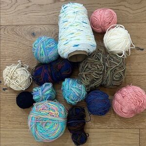 Assorted Multicolor Yarn Lot - Pastel & Earth Tones